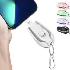 Giauco Keychain Portable Charger 2200mAh Mini Power Emergency PodExternal Fast Charging Power Bank Battery PackCell Phone Charger for 14131211PlusProMaxXSXRX8766s54White